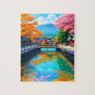 Puzzle Eaux Tranquilles : La réflexion du Mt. Fuji