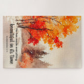 Puzzle Ecclésiaste 3:11 Verse Bible Automne Aquarelle (Horizontal)