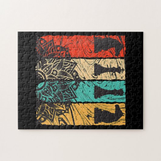 Puzzle échecs - les amateurs d'échecs parfaits (Horizontal)