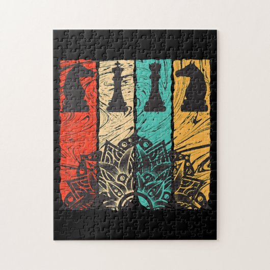 Puzzle échecs - les amateurs d'échecs parfaits (Vertical)