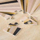 Puzzle Échelles Art Déco : Géométrie dorée glamour (Côté)