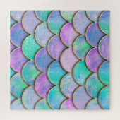 Puzzle Échelles de sirène : motif d'onde aquarelle. (Horizontal)
