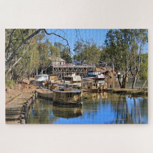 Puzzle Echuca, quai et paddlesteamers, Victoria (Horizontal)