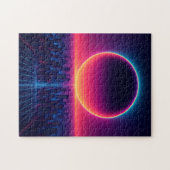 Puzzle Éclipse néon sur la cyber-cité (Horizontal)