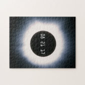 Puzzle Éclipse solaire totale en noir et blanc (Horizontal)