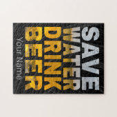 Puzzle Économisez l'eau, Buvez de la Bière Citation pour  (Horizontal)