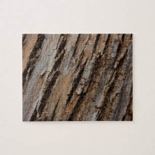 Puzzle Écorce d'arbre I Dessin texturé abstrait naturel