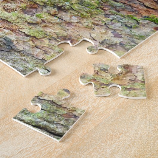 Puzzle Écorce d'arbre recouverte de mousse (Côté)