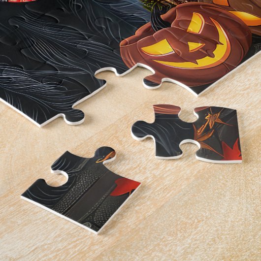 Puzzle Ecosse Terrier Halloween Éffrayant (Côté)