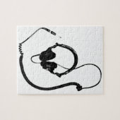 Puzzle Écouteurs du DJ de style de pochoir (Horizontal)