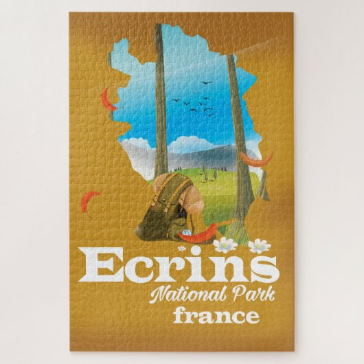 Puzzle Ecrins, parc national France (Vertical)