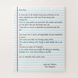 Puzzle Écrire une lettre à papa pour la fête des pères