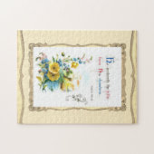 Puzzle Écriture Chrétienne Et Jolies Fleurs (Horizontal)