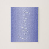 Puzzle Écriture cursive éditable | Violet blanc et violet (Vertical)