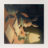 Puzzle Écriture de lapin au bureau - (Horizontal)