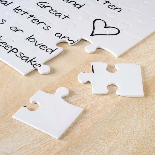 Puzzle écriture personnalisée (Côté)