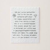 Puzzle écriture personnalisée (Vertical)