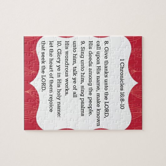 Puzzle Écriture sainte de thanksgiving (Horizontal)