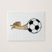 Puzzle Écureuil avec balle de football (Horizontal)