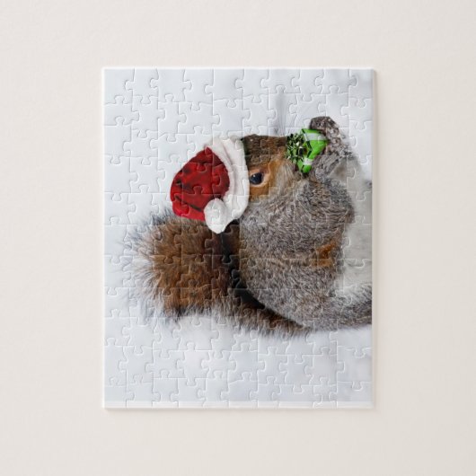 Puzzle Écureuil de Noël (Vertical)