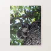 Puzzle Écureuil gris de l'Est posant dans un chêne vivant (Vertical)