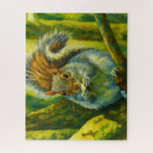 Puzzle Écureuil impressionniste dans le feuillage foresti (Vertical)