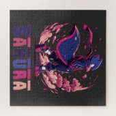Puzzle Edgy Sakura Warrior Bird Anime Illustration (Horizontal)