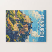 Puzzle Edinburgh Scotland Travel Art Vintage (Horizontal)