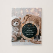 Puzzle Editable neutral pregnancy announcement (Vertical)