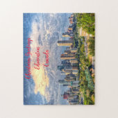 Puzzle Edmonton City Canada. (Vertical)