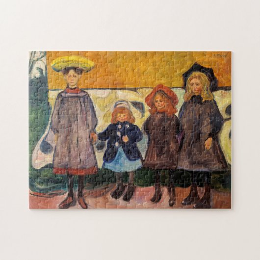 Puzzle Edvard Munch - Four Girls in Asgardstrand (Horizontal)