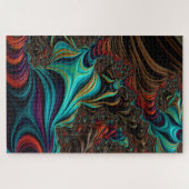 Puzzle Effet 3D turquoise À Double Hélix Fractal Twist (Horizontal)
