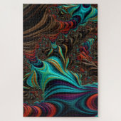 Puzzle Effet 3D turquoise À Double Hélix Fractal Twist (Vertical)