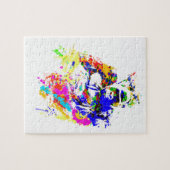 Puzzle Effet de peinture d'éclaboussure de gorille de (Horizontal)