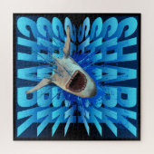 Puzzle effet de texte requin typographie (Horizontal)