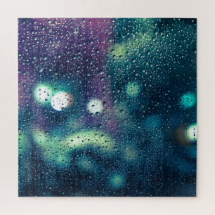 Puzzle Effet Fenêtre Baisses de pluie vintage