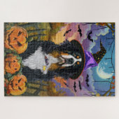 Puzzle Éffrayant Bernese Mountain Halloween Citrouille so (Horizontal)