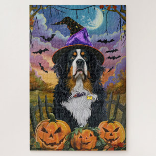 Puzzle Éffrayant Bernese Mountain Halloween Citrouille so