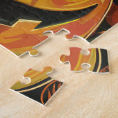 Puzzle Éffrayant Boston Terrier Halloween Witch Et Citrou (Côté)