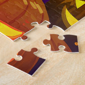 Puzzle Éffrayant Greyhound Chien Halloween sorcière et Ci (Côté)