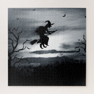 Puzzle Éffrayant Halloween Arrière - plan Design Vintage