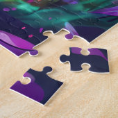 Puzzle Éffrayant Pitbull Chien Halloween sorcière et Citr (Côté)