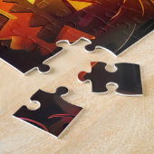 Puzzle Éffrayant Samoyed Chien Halloween sorcière et Citr (Côté)