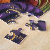 Puzzle Éffrayant Shetland Sheepdog Citrouille de sorcière (Côté)