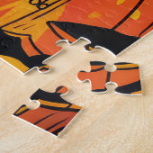 Puzzle Éffrayant Sphynx Chat Halloween sorcière et Citrou (Côté)
