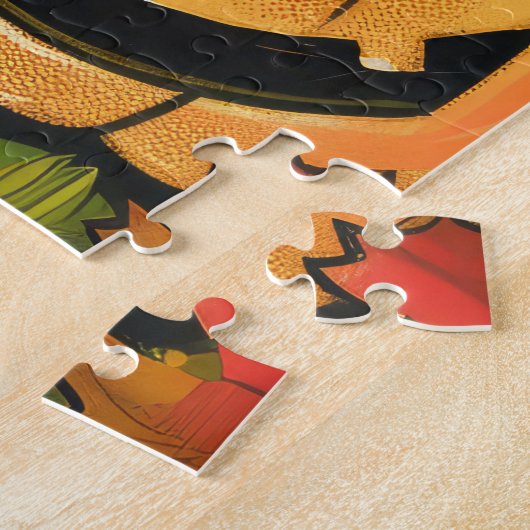 Puzzle Éffrayant Wheaten Terrier Chien Halloween Citrouil (Côté)