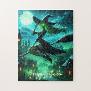 Puzzle Éffrayante verdure Halloween sorcière