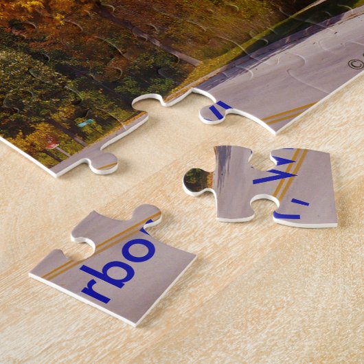 Puzzle Egg Harbour, WI automne saison avec chariot (Côté)