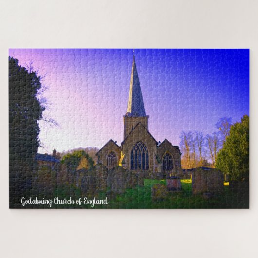 Puzzle Église De Godalming D'Angleterre Le Matin (Horizontal)
