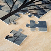 Puzzle Église d'hiver Gouache vintage stylée 16x20 (Côté)